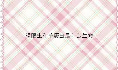 绿眼虫和草履虫是什么生物(绿眼虫是藻类吗)