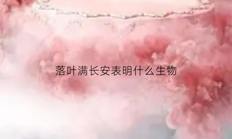落叶满长安表明什么生物(落叶满天是什么意思)