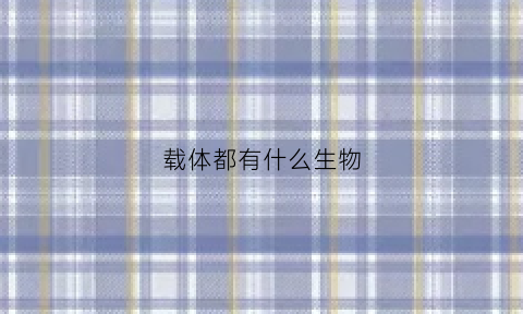 载体都有什么生物(载体上都有什么)