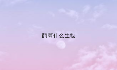酶算什么生物(酶是生物的什么填空)
