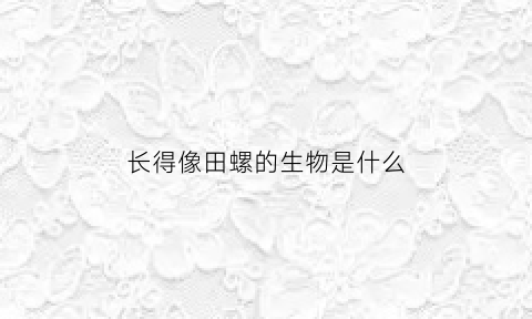 长得像田螺的生物是什么(像田螺的螺)