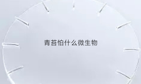 青苔怕什么微生物(青苔特别怕什么)