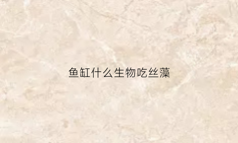 鱼缸什么生物吃丝藻(鱼缸什么生物吃丝藻好)