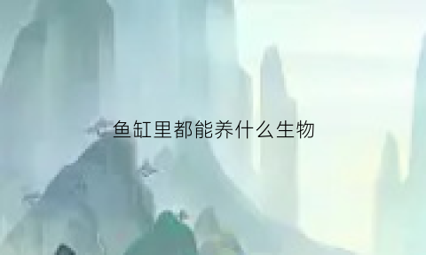鱼缸里都能养什么生物(鱼缸都能养啥生物)