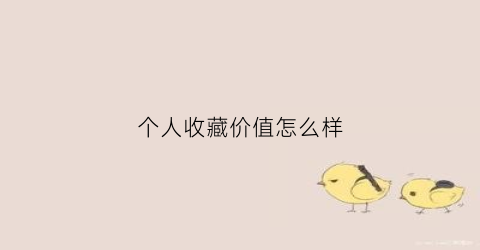 个人收藏价值怎么样