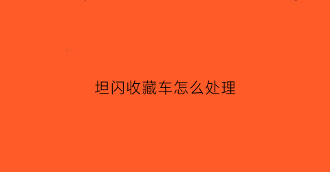 坦闪收藏车怎么处理