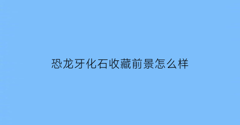 恐龙牙化石收藏前景怎么样