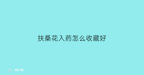 扶桑花入药怎么收藏好