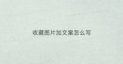 收藏图片加文案怎么写