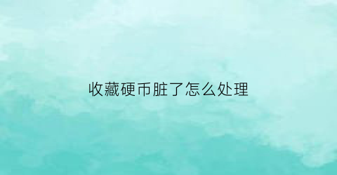 收藏硬币脏了怎么处理