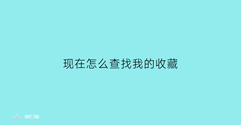 现在怎么查找我的收藏