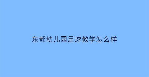 东都幼儿园足球教学怎么样(幼儿园的足球课程)