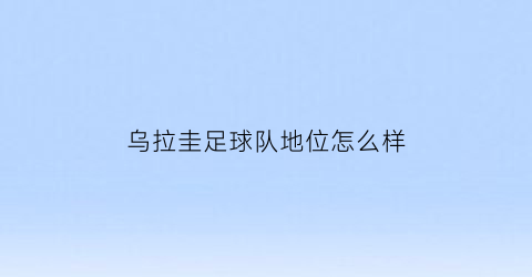 乌拉圭足球队地位怎么样(乌拉圭足球队队员名单)