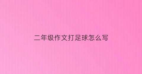 二年级作文打足球怎么写(二年级写足球赛的作文)