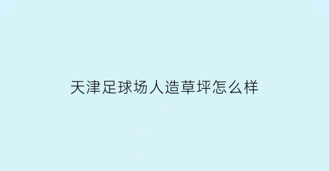 天津足球场人造草坪怎么样(天津室内足球场联系电话)