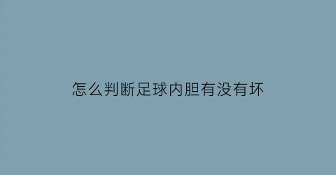 怎么判断足球内胆有没有坏(足球的内胆)