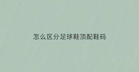 怎么区分足球鞋顶配鞋码(足球鞋顶配是什么意思)