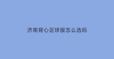 济南背心足球服怎么选码(足球服背面印什么好个性)