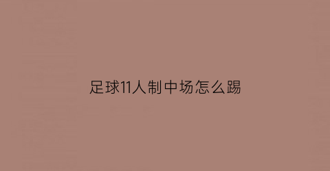 足球11人制中场怎么踢(足球11人制怎么打)