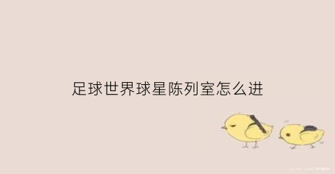 足球世界球星陈列室怎么进(陈列为足球)