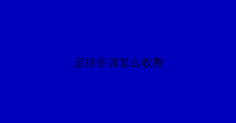足球冬训怎么收费(足球冬训主要练哪些)