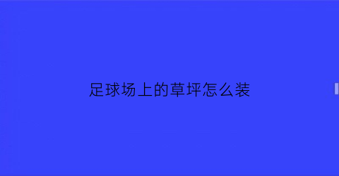 足球场上的草坪怎么装(足球场草坪施工教程)