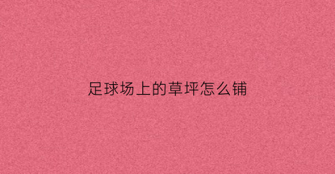 足球场上的草坪怎么铺(足球场上的草坪怎么铺的)