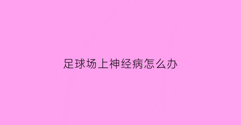 足球场上神经病怎么办(足球场上伤人有刑事责任吗)