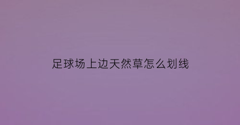 足球场上边天然草怎么划线(足球场地天然草坪是怎么施工)