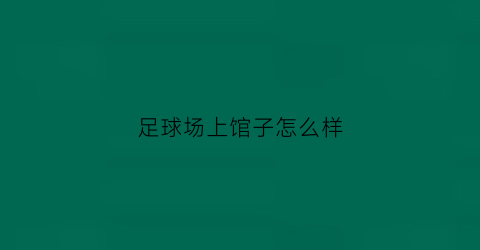 足球场上馆子怎么样(足球馆大小)