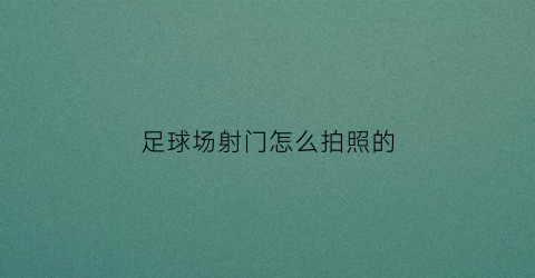 足球场射门怎么拍照的(足球场射门怎么拍照的好看)