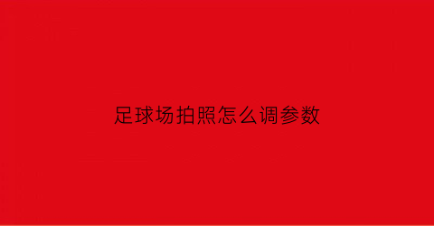 足球场拍照怎么调参数(足球场上拍照什么动作好看)