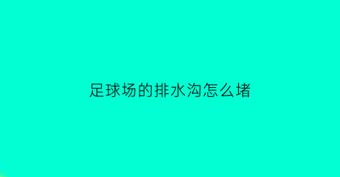 足球场的排水沟怎么堵(足球场内环排水沟)