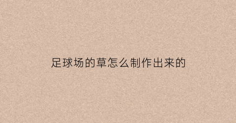 足球场的草怎么制作出来的(足球场的草是真草吗)