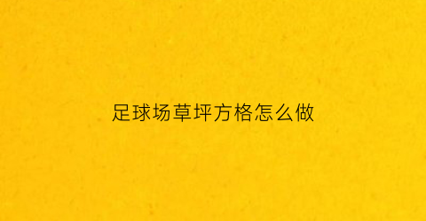 足球场草坪方格怎么做(足球场草坪怎么画线)