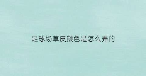 足球场草皮颜色是怎么弄的(足球草坪颜色)