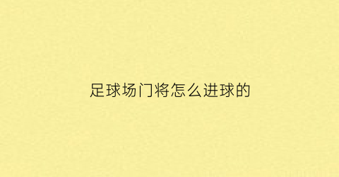 足球场门将怎么进球的(足球门将进球视频)
