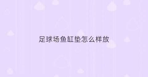 足球场鱼缸垫怎么样放(足球场鱼缸底部图片)
