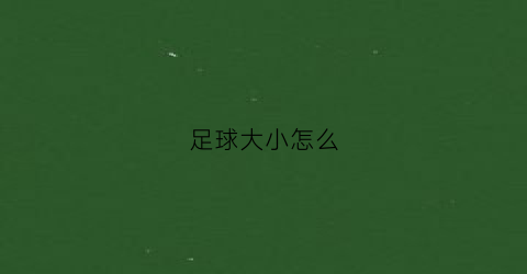 足球大小怎么(足球大小怎么买)