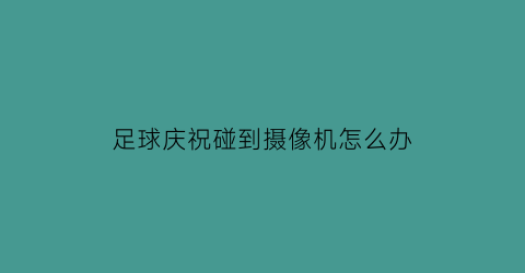 足球庆祝碰到摄像机怎么办(足球比赛摄像机位图)