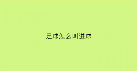 足球怎么叫进球(足球里进球方法叫什么)