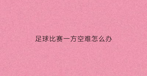 足球比赛一方空难怎么办(足球队员空难)