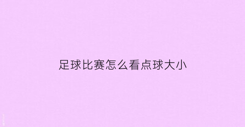 足球比赛怎么看点球大小(足球怎么判点球)
