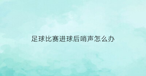 足球比赛进球后哨声怎么办(足球进球哨音)