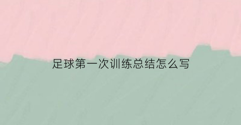 足球第一次训练总结怎么写(足球训练总结怎么写100字)