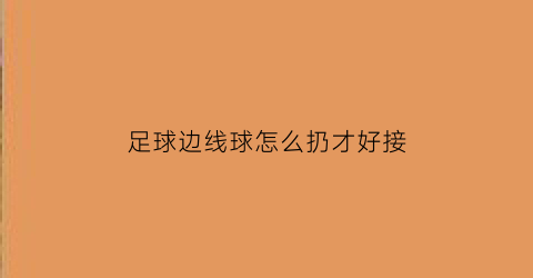 足球边线球怎么扔才好接(足球边线球判罚手势)