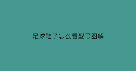 足球鞋子怎么看型号图解(足球鞋鞋号怎么选)