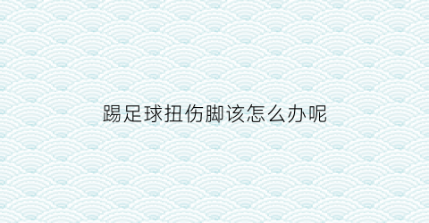 踢足球扭伤脚该怎么办呢(踢足球扭伤脚了怎么办)