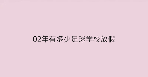 02年有多少足球学校放假(02年足球国家队)