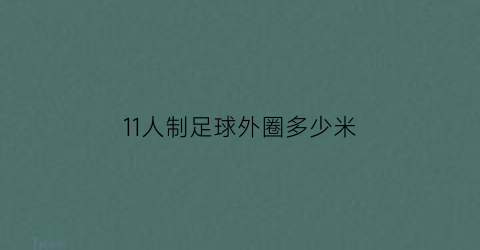 11人制足球外圈多少米